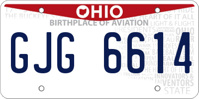 OH license plate GJG6614
