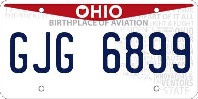 OH license plate GJG6899