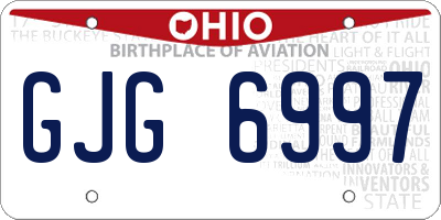OH license plate GJG6997