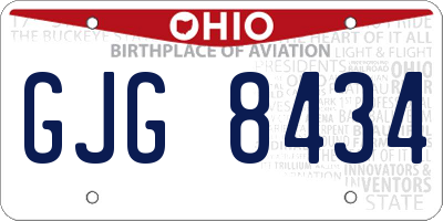OH license plate GJG8434