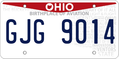 OH license plate GJG9014