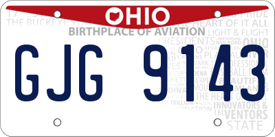 OH license plate GJG9143