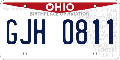 OH license plate GJH0811