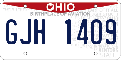 OH license plate GJH1409
