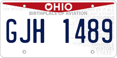 OH license plate GJH1489