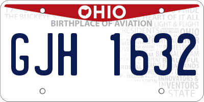 OH license plate GJH1632
