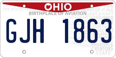 OH license plate GJH1863