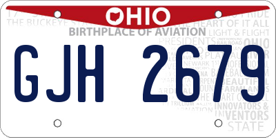 OH license plate GJH2679