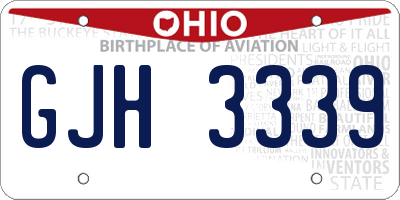 OH license plate GJH3339