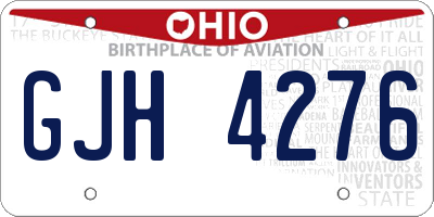 OH license plate GJH4276