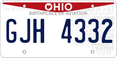 OH license plate GJH4332