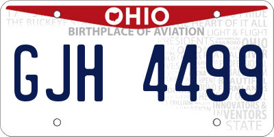 OH license plate GJH4499