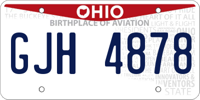 OH license plate GJH4878