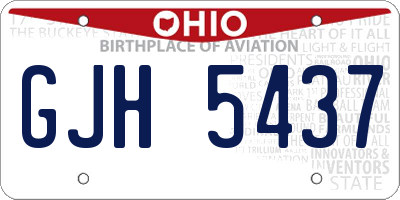 OH license plate GJH5437