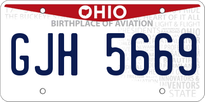 OH license plate GJH5669