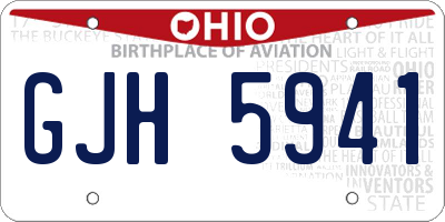 OH license plate GJH5941