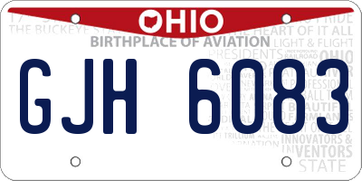 OH license plate GJH6083
