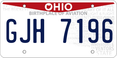 OH license plate GJH7196