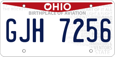 OH license plate GJH7256