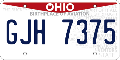 OH license plate GJH7375