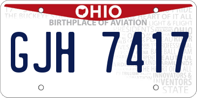 OH license plate GJH7417