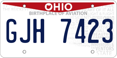 OH license plate GJH7423