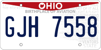 OH license plate GJH7558