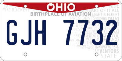 OH license plate GJH7732