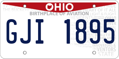 OH license plate GJI1895