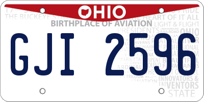 OH license plate GJI2596
