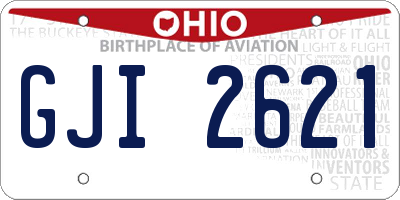 OH license plate GJI2621
