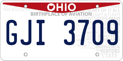 OH license plate GJI3709
