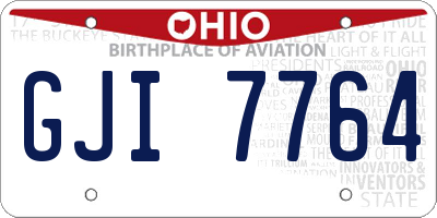 OH license plate GJI7764