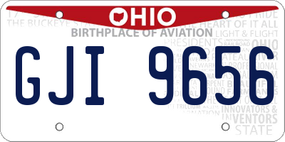 OH license plate GJI9656