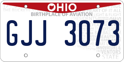 OH license plate GJJ3073