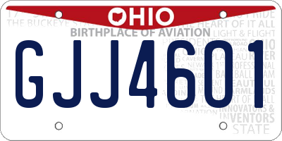 OH license plate GJJ46O1