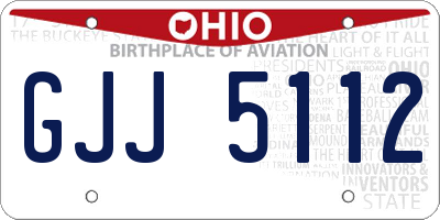 OH license plate GJJ5112
