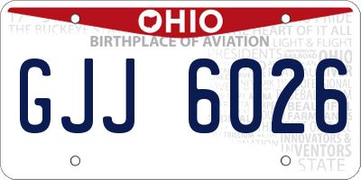 OH license plate GJJ6026