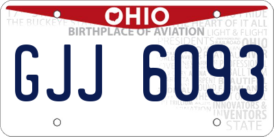 OH license plate GJJ6093
