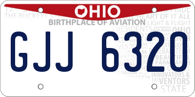 OH license plate GJJ6320