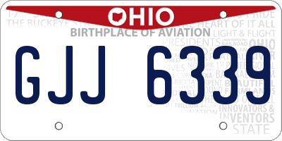 OH license plate GJJ6339