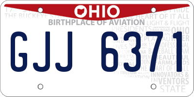 OH license plate GJJ6371