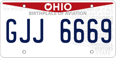 OH license plate GJJ6669