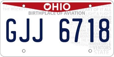 OH license plate GJJ6718