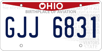 OH license plate GJJ6831