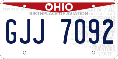 OH license plate GJJ7092