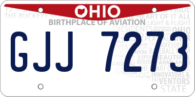 OH license plate GJJ7273