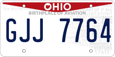 OH license plate GJJ7764