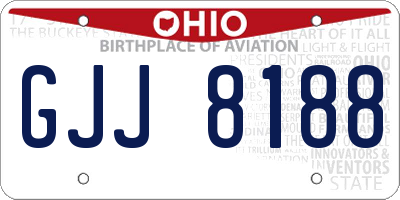 OH license plate GJJ8188