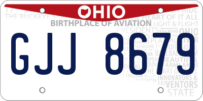 OH license plate GJJ8679